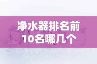 净水器排名前10名哪几个