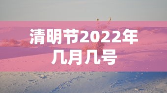 清明节2022年几月几号