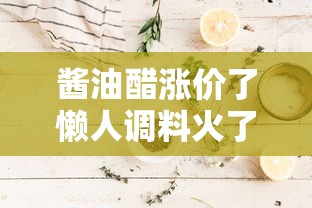 酱油醋涨价了懒人调料火了：酱油醋怎么调配