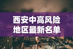 西安中高风险地区最新名单（西安 中风险区域）